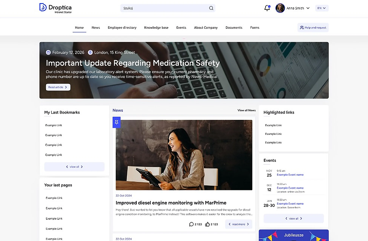 Intranet Homepage
